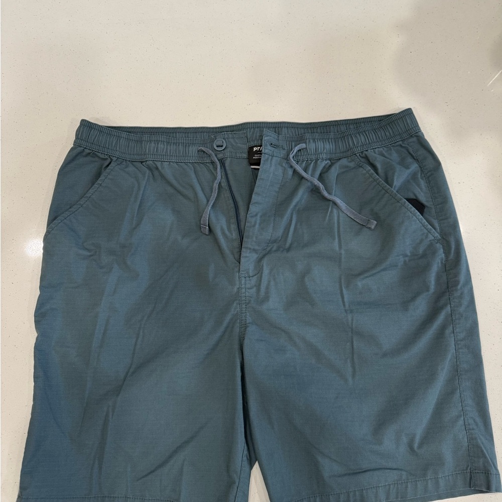 Prana Men's Drawstring Shorts in Teal Blue